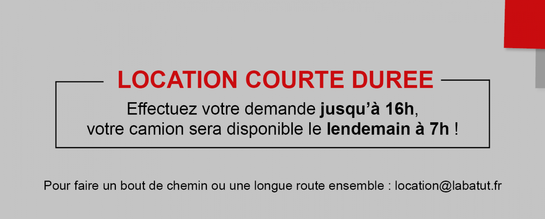 Short-term rental of industrial vehicles with drivers – Ile-de-France