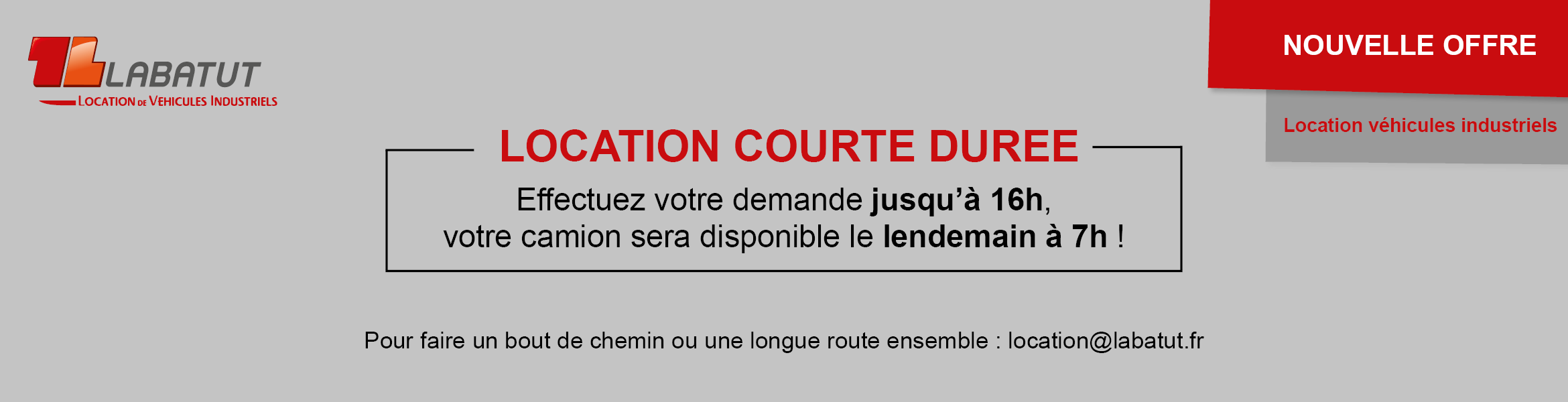 Short-term rental of industrial vehicles with drivers – Ile-de-France